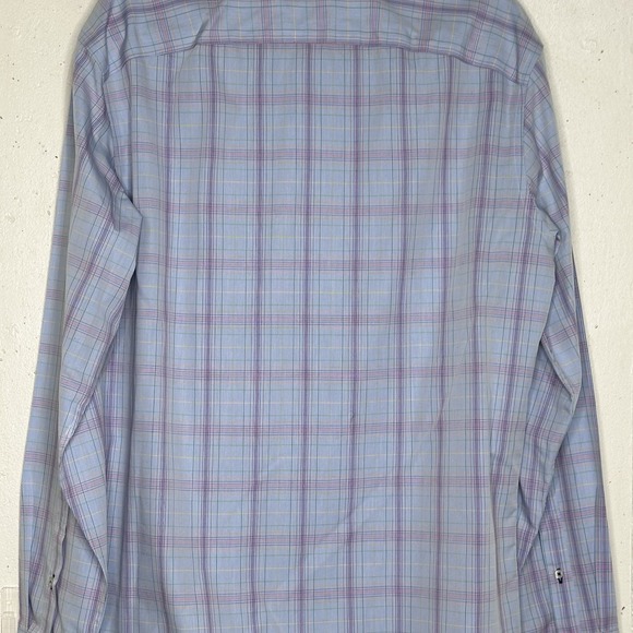 UNTUCKit Men's L Shirt Long Sleeve Casual Button Up Blue Multicolor Wrinklefree - Picture 3 of 5